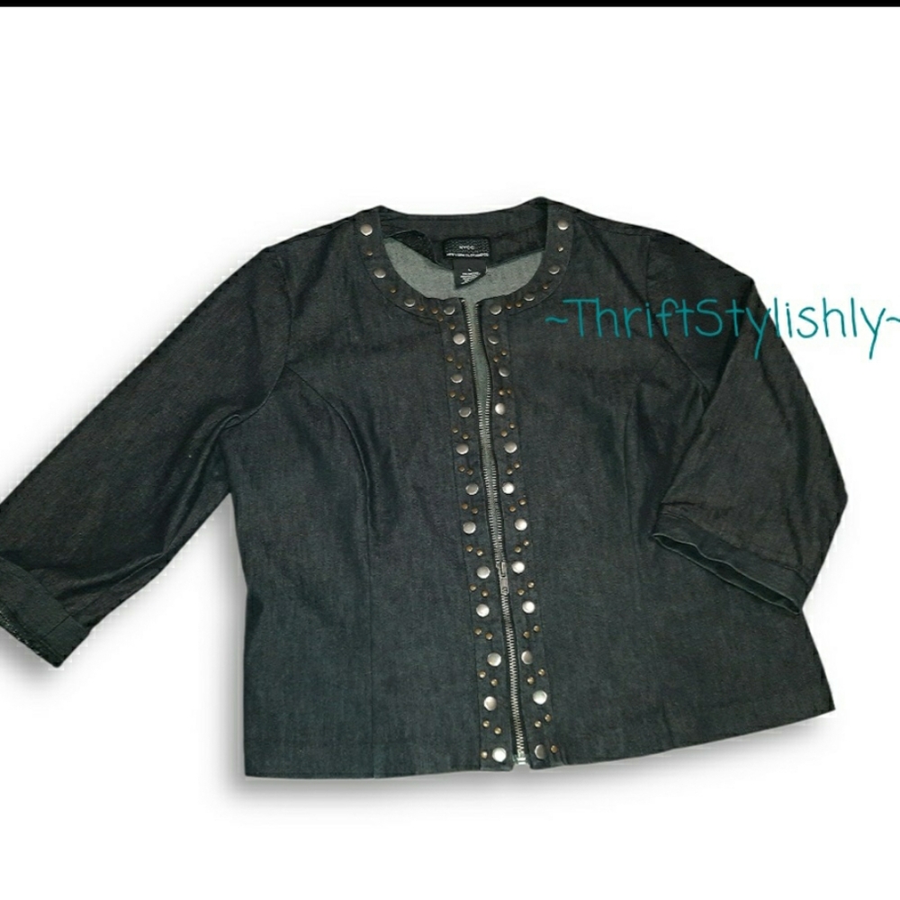 Denim Studded Spring Jacket
